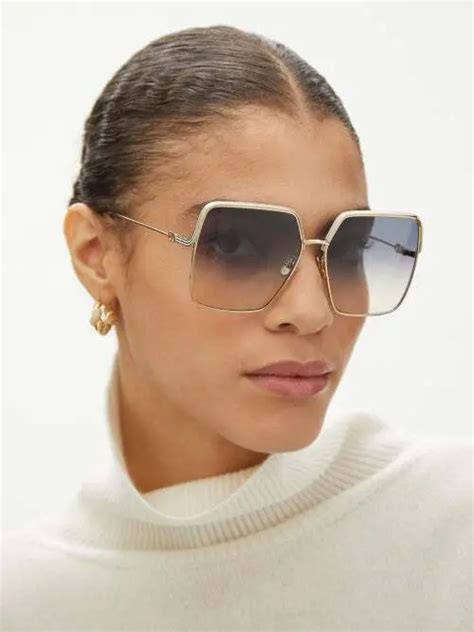 dior oversized square sunglasses.